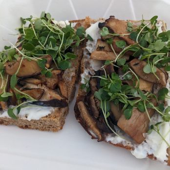 Bake Shop - Mushroom toast on focaccia - Cafes Near Me - Seattle, Washington Bake Shop - Mushroom toast on focaccia - Cafes Near Me - Seattle, Washington