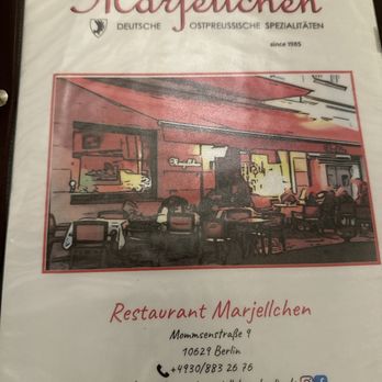 Marjellchen - Menu cover - Eastern German Near Me - Berlin, BE