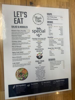 Menu photo 2 Maui Poke Portage, MI