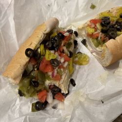 Sub Machine - Turkey and Cheese Sandwich with everything