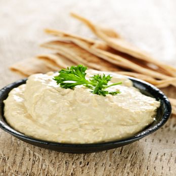 The Mad Greek - Garlic Hummus served with grilled pita - Food Trucks Near Me The Mad Greek - Garlic Hummus served with grilled pita - Food Trucks Near Me
