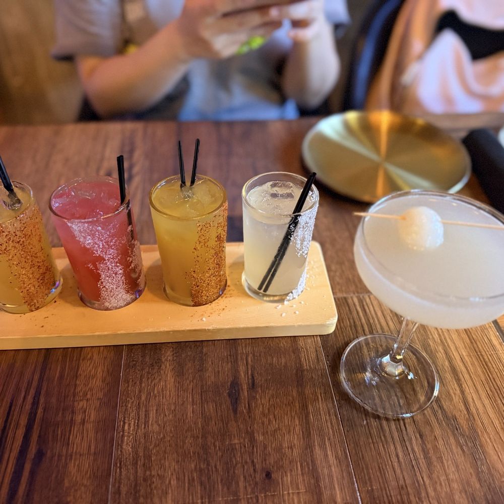 Agave Cocina Mexicana - Margarita flight & Lychee cocktail - New Mexican Cuisine Near Me - Wallington, New Jersey