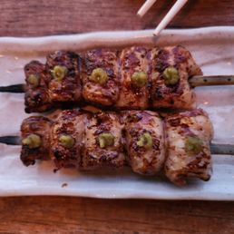 Chicken oyster skewers Chicken oyster skewers