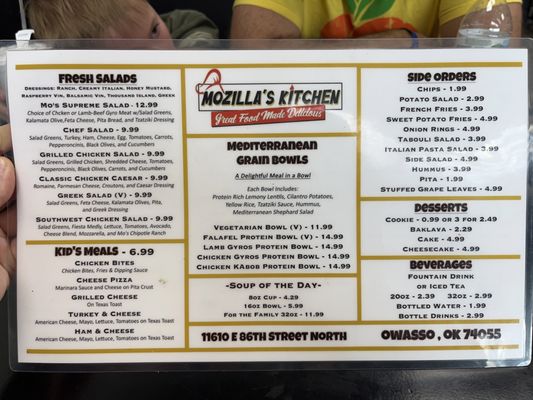 Menu photo 3 Mozillas Kitchen Owasso, OK Menu photo 3 Mozillas Kitchen Owasso, OK