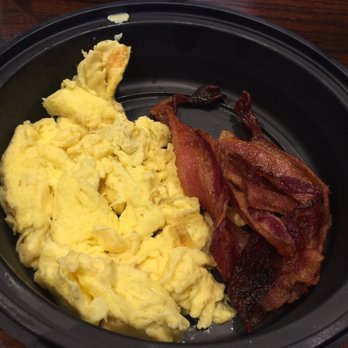 Corner Bakery Cafe - Buttermilk pancakes &a eggs with bacons: pancakes &a scrambled eggs with a side of smoke bacon - Sandwiches Near Me - Irvine, California