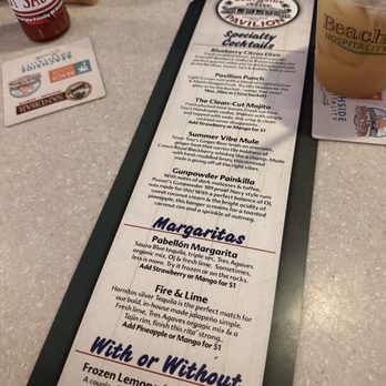 Crabby's Beachside Pavilion - Drink menu - Seafood Near Me - Clearwater Beach, Florida
