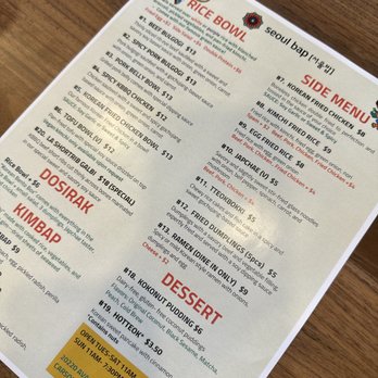 Seoul Bap - Menu - Korean Near Me - Carson, California Seoul Bap - Menu - Korean Near Me - Carson, California
