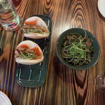 Yokai - Pork bao buns and Philly chicken fried rice. - Ramen Near Me - Greensboro, North Carolina Yokai - Pork bao buns and Philly chicken fried rice. - Ramen Near Me - Greensboro, North Carolina