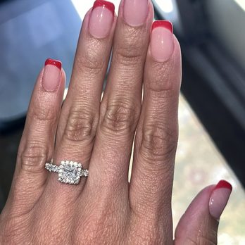Luxury Nail Spa - French tip polygel tip - Nail Salons Near Me - Elk Grove, California