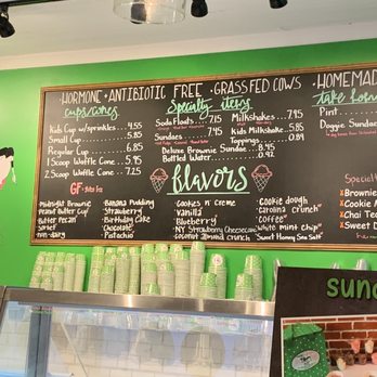 Fresh Local Ice Cream - Menu Board - Ice Cream & Frozen Yogurt Near Me - Apex, North Carolina