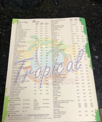 Menu photo 1 Tropical Cuisine Tampa, FL Menu photo 1 Tropical Cuisine Tampa, FL