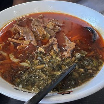 Hunan Mifen Lawrence - 招牌特色牛骨米粉（特辣）Special Rice Noodles with Beef Bone - Chinese Near Me - Sunnyvale, California