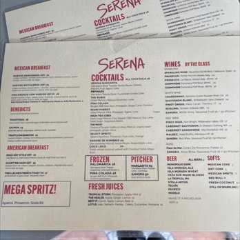 Serena - Menu - Mexican Near Me - Miami Beach, Florida