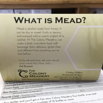 The Colony Meadery - Meaderies Near Me - Allentown, Pennsylvania