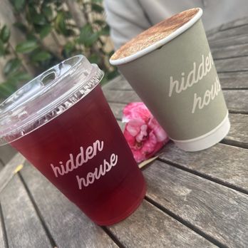Hidden House Coffee - Elderberry herbal tea and maple brown sugar hot latte - Coffee & Tea Near Me - San Juan Capistrano, California