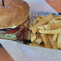 Amazing burger with bacon and cheese Amazing burger with bacon and cheese