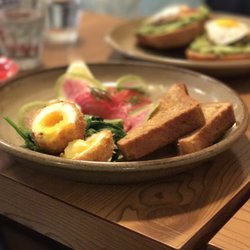 Muscovado - Amazing salmon with a friend egg!