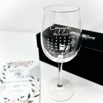 Shop4Ever - Personalized engraved glass for a perfect engagement! - Customized Merchandise Near Me - Huntington Beach, California