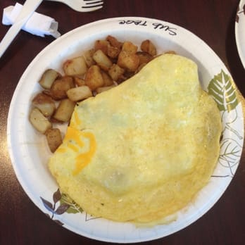Eggs 'n Things - Waikiki Beach Eggspress - Potato cheese and bacon with a side of potatoes. Filled with lots of eat in every bite. - Breakfast & Brunch Near Me - Honolulu, Hawaii