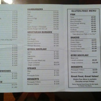 A&C Fish & Chippery the Original - Menu 2/2 as of May 2013 - Seafood Markets Near Me - Camberwell, VIC A&C Fish & Chippery the Original - Menu 2/2 as of May 2013 - Seafood Markets Near Me - Camberwell, VIC