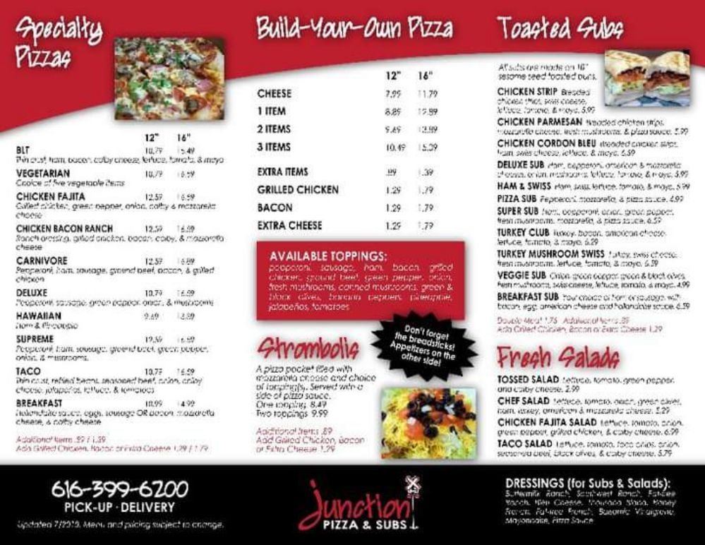 CORNERSTONE JUNCTION PIZZA & SUBS 1169 E Beltline NE, Grand Rapids