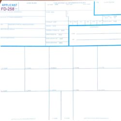 Fingerprints On The Go - FD-258 is the standard card used by the FBI