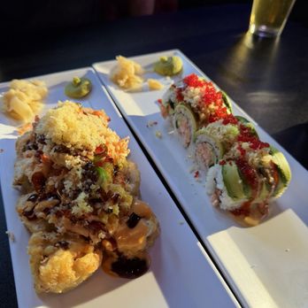 Rock N Roll Sushi - VIP Roll (left) and Rocked Lobster Roll (right) SO good! - Sushi Bars Near Me - Hendersonville, Tennessee Rock N Roll Sushi - VIP Roll (left) and Rocked Lobster Roll (right) SO good! - Sushi Bars Near Me - Hendersonville, Tennessee