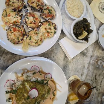 St Augustine Fish Camp - Bacon scallops and halibut special - Seafood Near Me - St Augustine, Florida