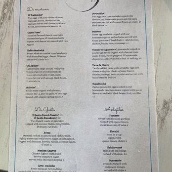 Cielito Cafe - Menú front - Breakfast & Brunch Near Me - Houston, Texas