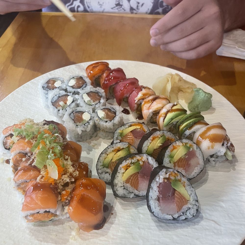 Kiori kitchen - Lion King Roll, Philly Roll, Rainbow Eel Roll, and Fantasy Roll - Japanese Near Me - Morris Plains, New Jersey Kiori kitchen - Lion King Roll, Philly Roll, Rainbow Eel Roll, and Fantasy Roll - Japanese Near Me - Morris Plains, New Jersey