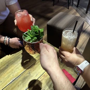 Oak & Ivy - A toast with an Irish muled and two custom drinks! - Cocktail Bars Near Me - Las Vegas, Nevada