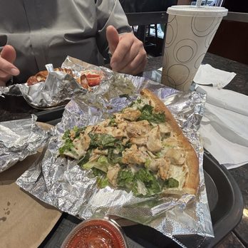Bravo Pizza - Chicken Caesar Salad Slice - Pizza Near Me - New York, New York Bravo Pizza - Chicken Caesar Salad Slice - Pizza Near Me - New York, New York