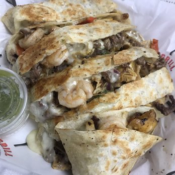 Fatima's Grill - 3 Meat Quesadilla (Shrimp, Chicken & Steak) - Mediterranean Near Me - Downey, California Fatima's Grill - 3 Meat Quesadilla (Shrimp, Chicken & Steak) - Mediterranean Near Me - Downey, California