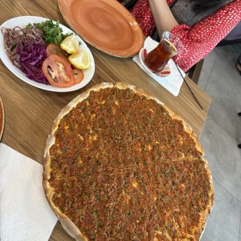 Noor-Sha Cafe & Catering - lahmacun (pronounced "lah-mah-joon"), often referred to as Turkish pizza - Turkish Near Me - Richardson, Texas