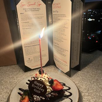 Orange Hill Restaurant & Events - Birthday Brownie - Steakhouses Near Me - Orange, California