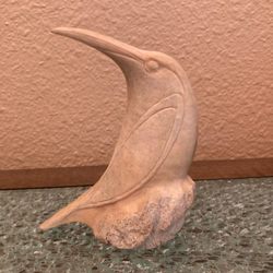 North End Gallery - Hand carved bird from Caribou antler by Maureen Morris