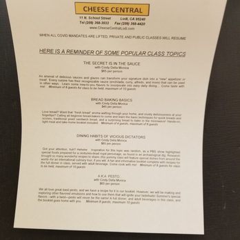 Cheese Central - Cooking classes by Cindy, she's a gem! - Cheese Shops Near Me - Lodi, California