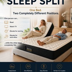 The Sleep Split: One bed. Two completely different positions. See why couples are making the switch.