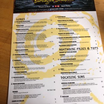Burlington Boathouse - Menu - Burgers Near Me - Burlington, Indiana Burlington Boathouse - Menu - Burgers Near Me - Burlington, Indiana