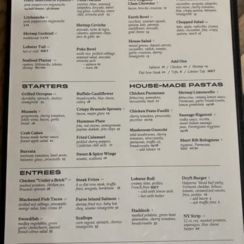 Dryft - menu - Seafood Near Me - Revere, Massachusetts Dryft - menu - Seafood Near Me - Revere, Massachusetts