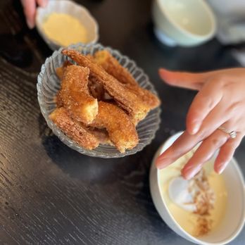 Little Plum - Mochi churro & coconut/lilikoi pudding - Asian Fusion Near Me - Honolulu, Hawaii