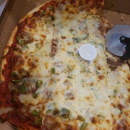 Sausage, green pepper and onion Sausage, green pepper and onion