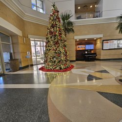 Dignity Health - St. Rose Dominican, San Martin Campus - Lobby of main entrance and a holiday tree