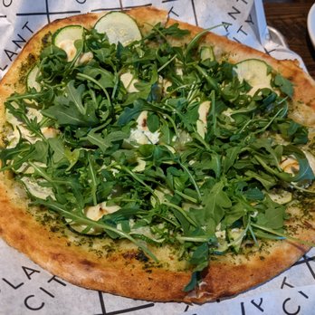 Double Zero - Pesto - macadamia ricotta, zucchini, arugula, parmesan - Pizza Near Me - Providence, Rhode Island