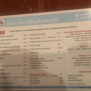 The Crabby Shack - Menu - Seafood Near Me - Brooklyn, New York The Crabby Shack - Menu - Seafood Near Me - Brooklyn, New York