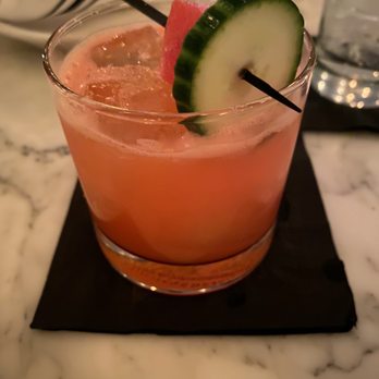 Fumo - The Gladys cocktail (mezcal, watermelon, cucumber, and I forget the other ingredients)- perfectly refreshing! - Pizza Near Me - New York, New York