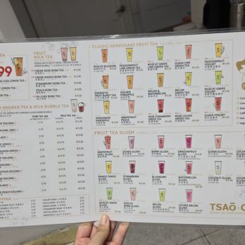 TSAôCAA - Menu - Bubble Tea Near Me - Flushing, New York