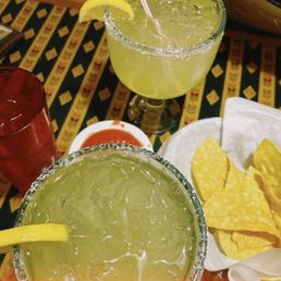 two margaritas and chips two margaritas and chips