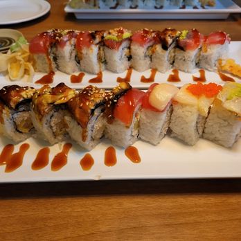 Mioki Sushi - Red Dragon and Rainbow Rolls - Sushi Bars Near Me - Fremont, California