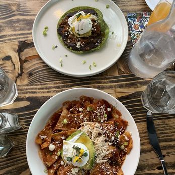 Chula Artisan Eatery - Huevos Rancheros top Moms Chilaquiles bottom - Breakfast & Brunch Near Me - La Quinta, California Chula Artisan Eatery - Huevos Rancheros top Moms Chilaquiles bottom - Breakfast & Brunch Near Me - La Quinta, California